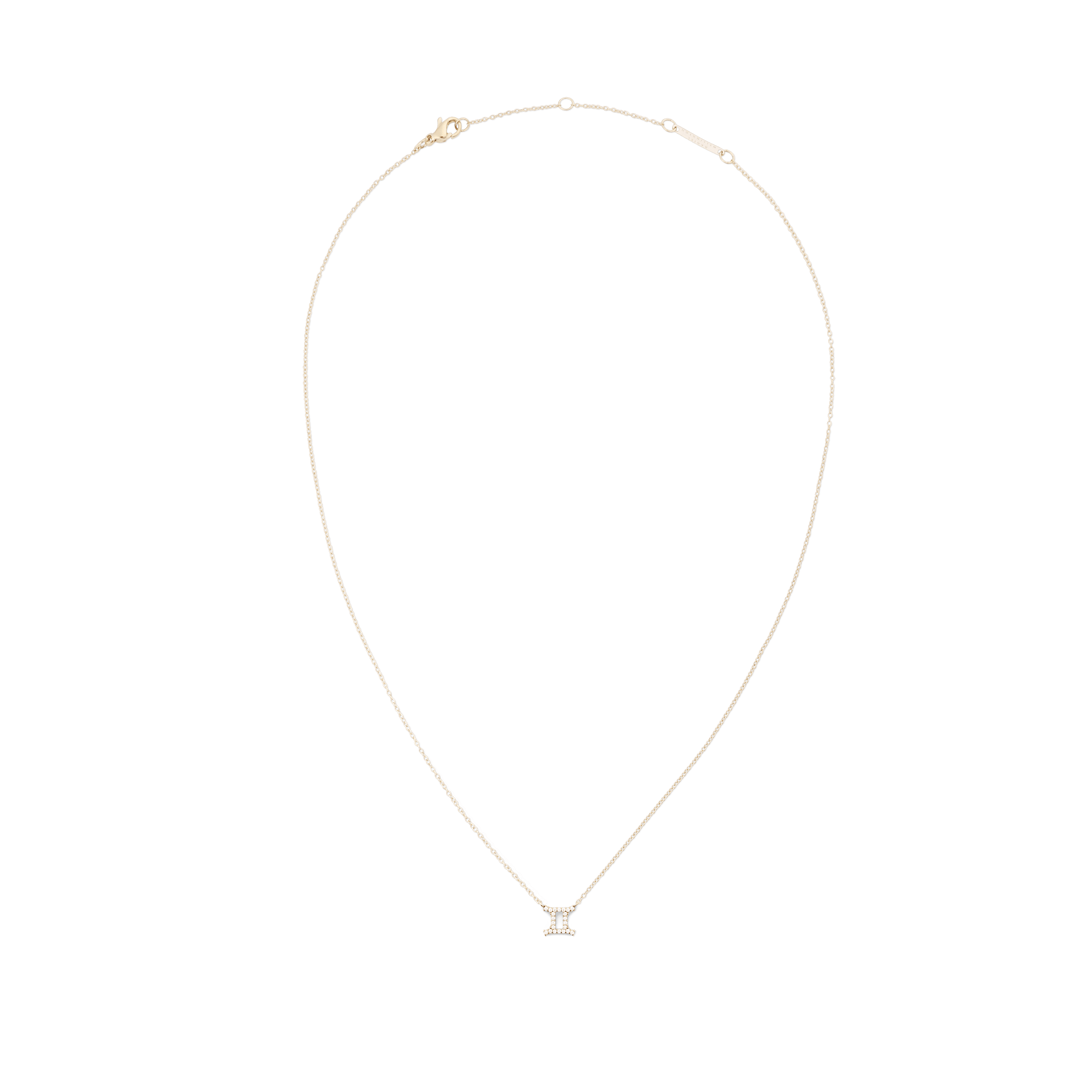 Crystal Zodiac Chain Necklace Gold