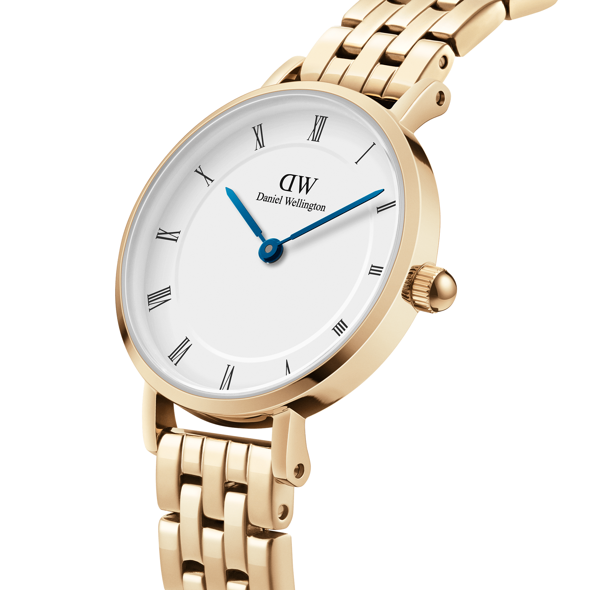 Petite Roman Numerals 5-Link Gold