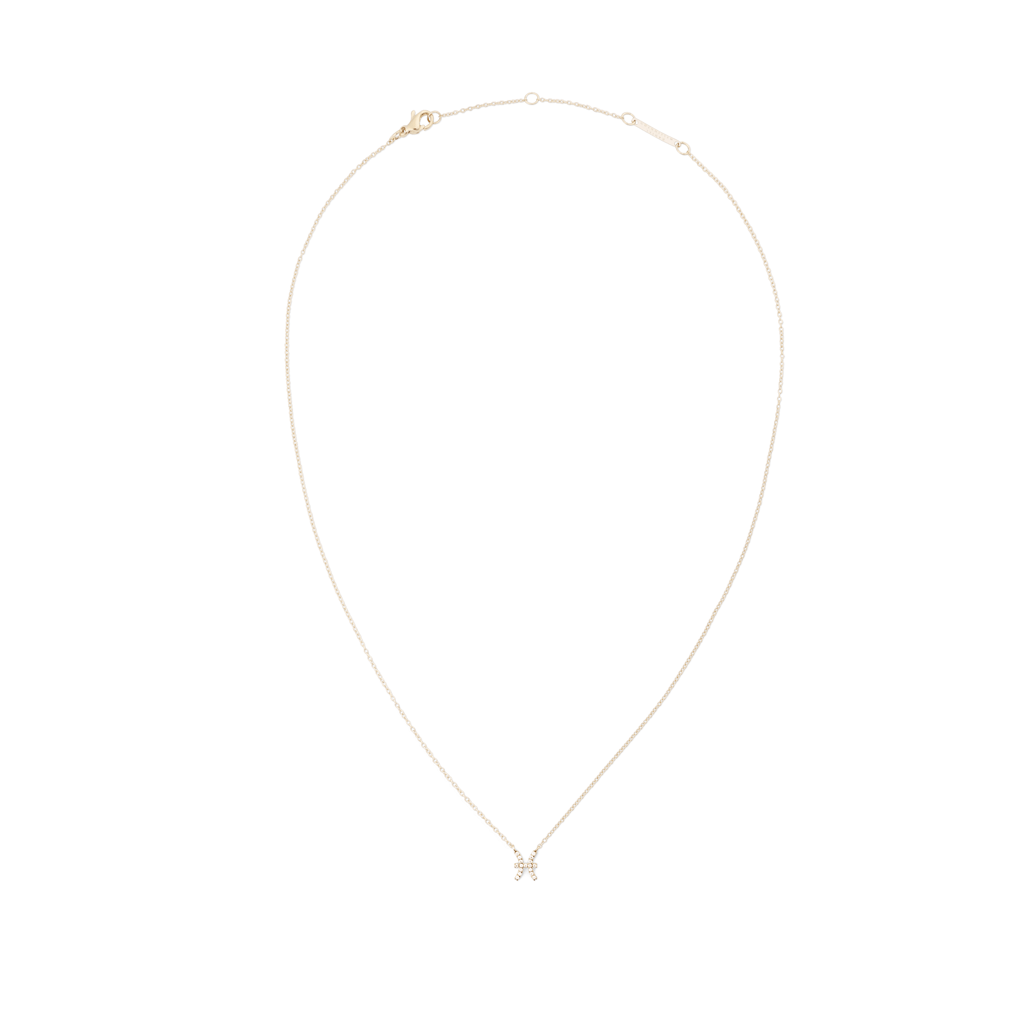 Crystal Zodiac Chain Necklace Gold