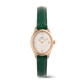 Ophelia Mini Green Lizard White Guilloché Rose Gold