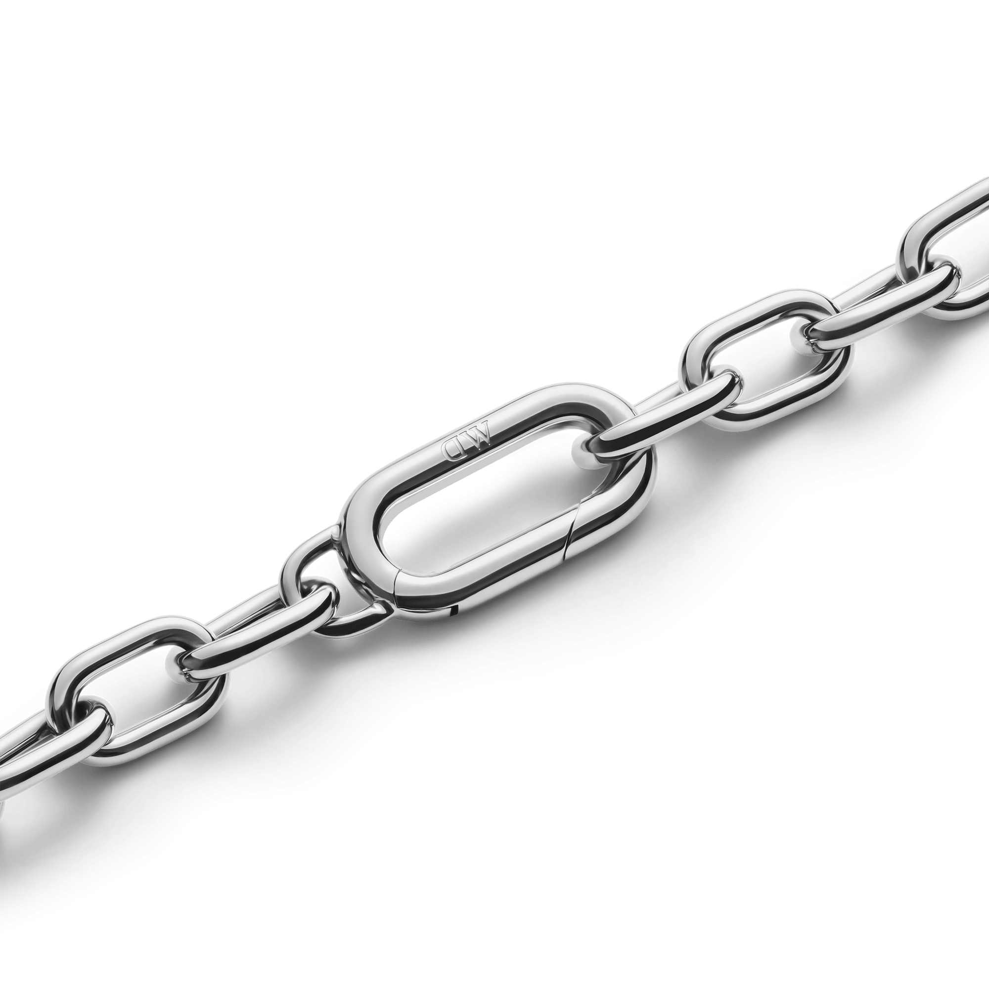 Crystal Link Necklace Silver