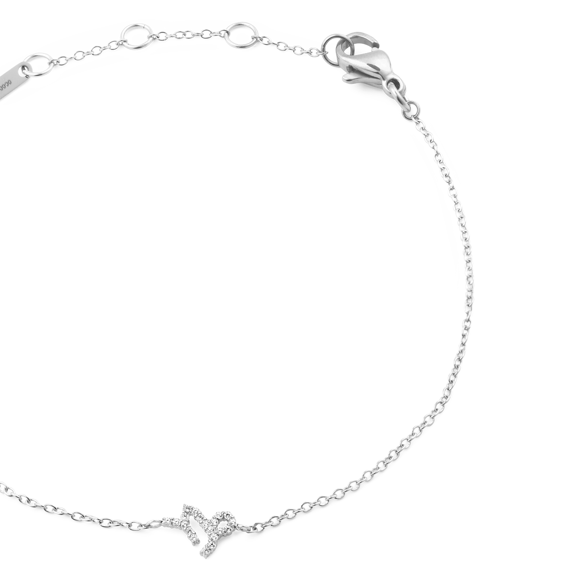 Crystal Zodiac Chain Bracelet Silver