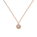 Pavé Crystal Pendant Necklace Rose Gold