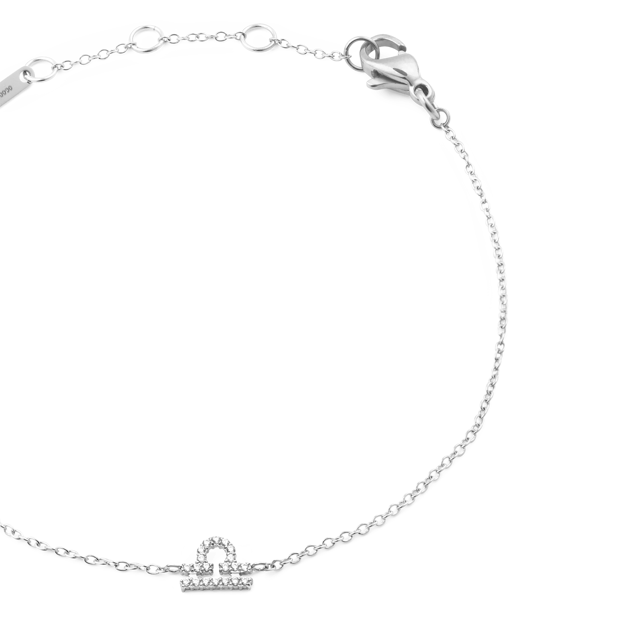 Crystal Zodiac Chain Bracelet Silver