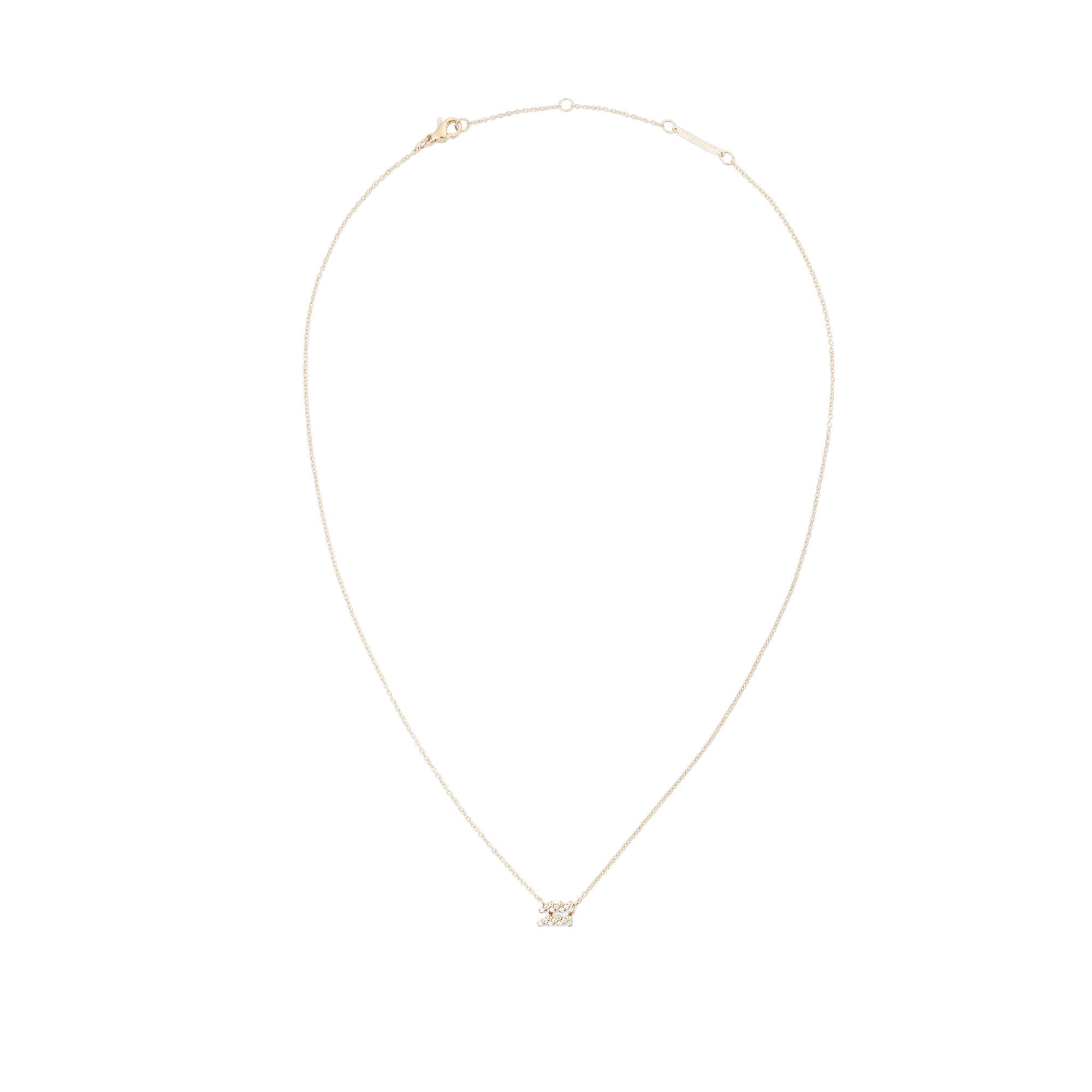 Crystal Zodiac Chain Necklace Gold