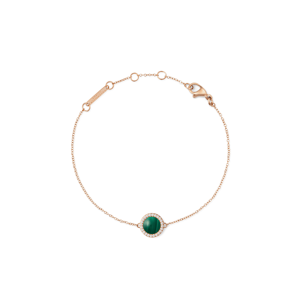 Audrey Bracelet Malachite Rose Gold