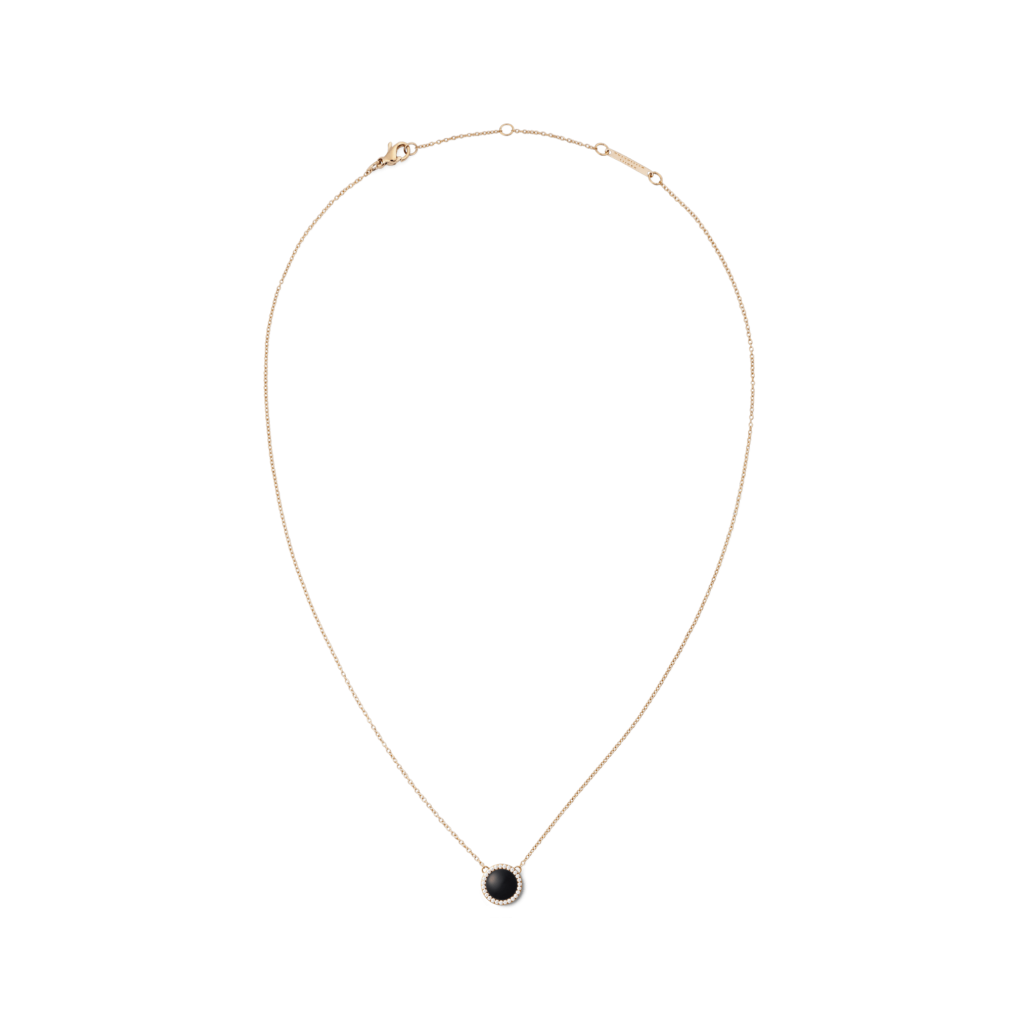 Audrey Necklace Black Agathe Rose Gold