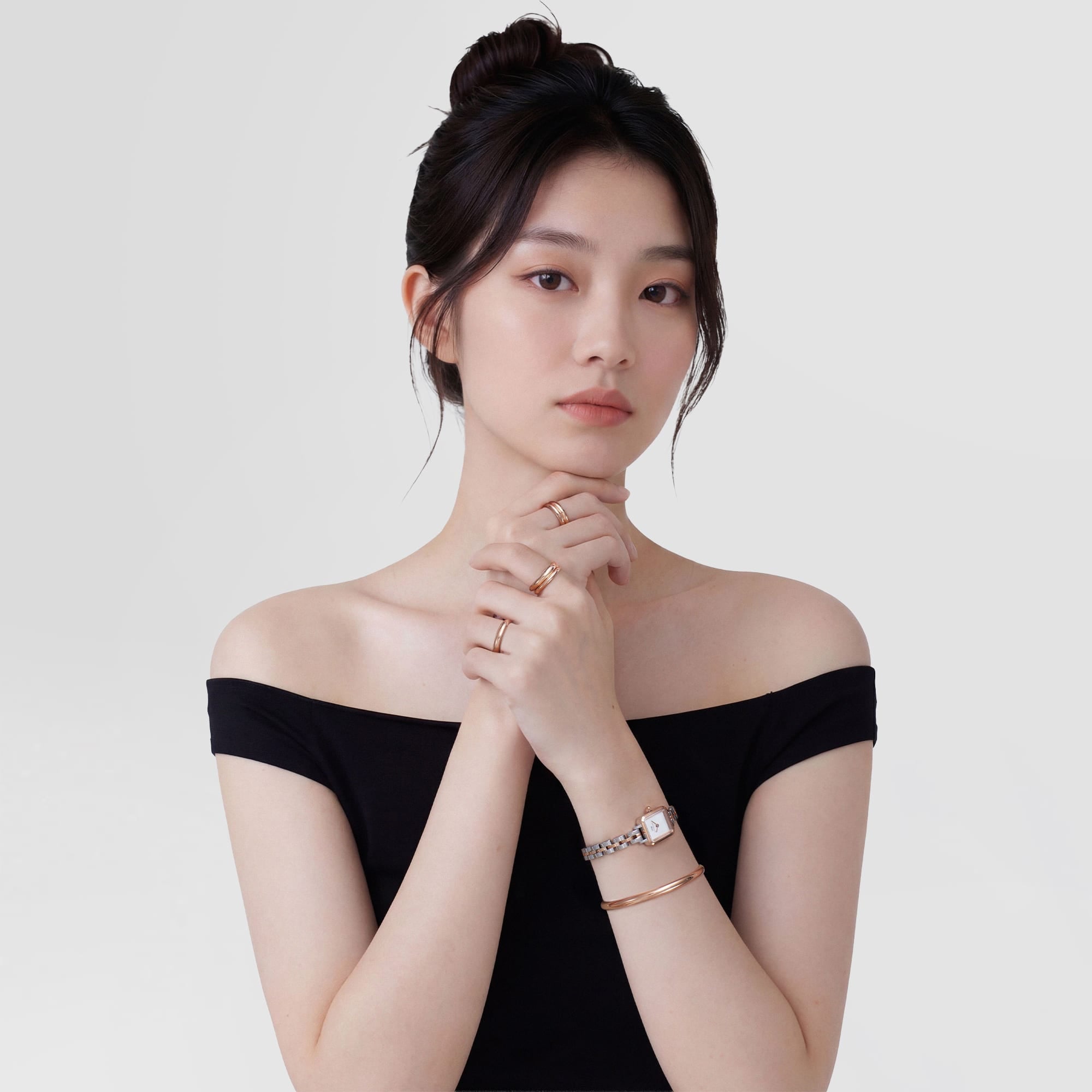 Quadro Mini Arch 3-Link Two Tone Rose Gold
