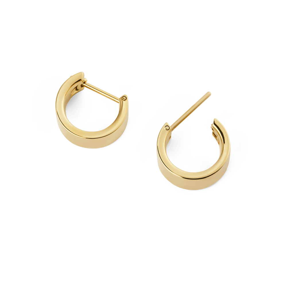 Line Earrings Polished Gold 5.5mm