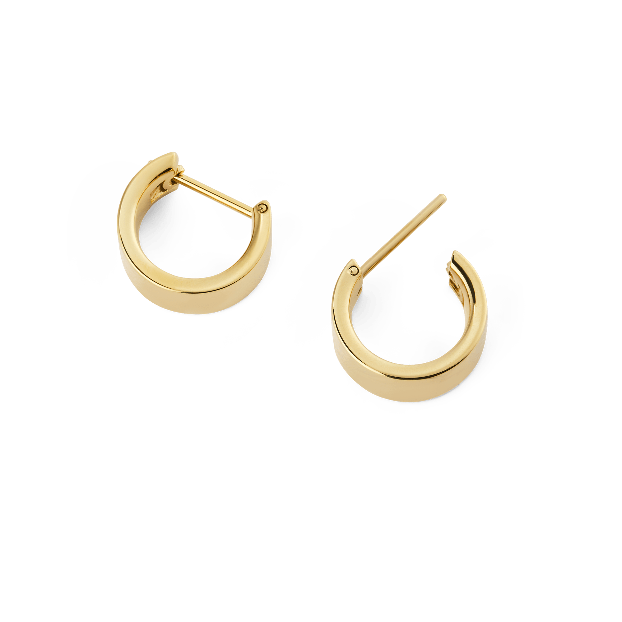 Line Earrings Polished Gold 5.5mm