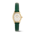 Ophelia Mini Green Lizard White Guilloché Gold