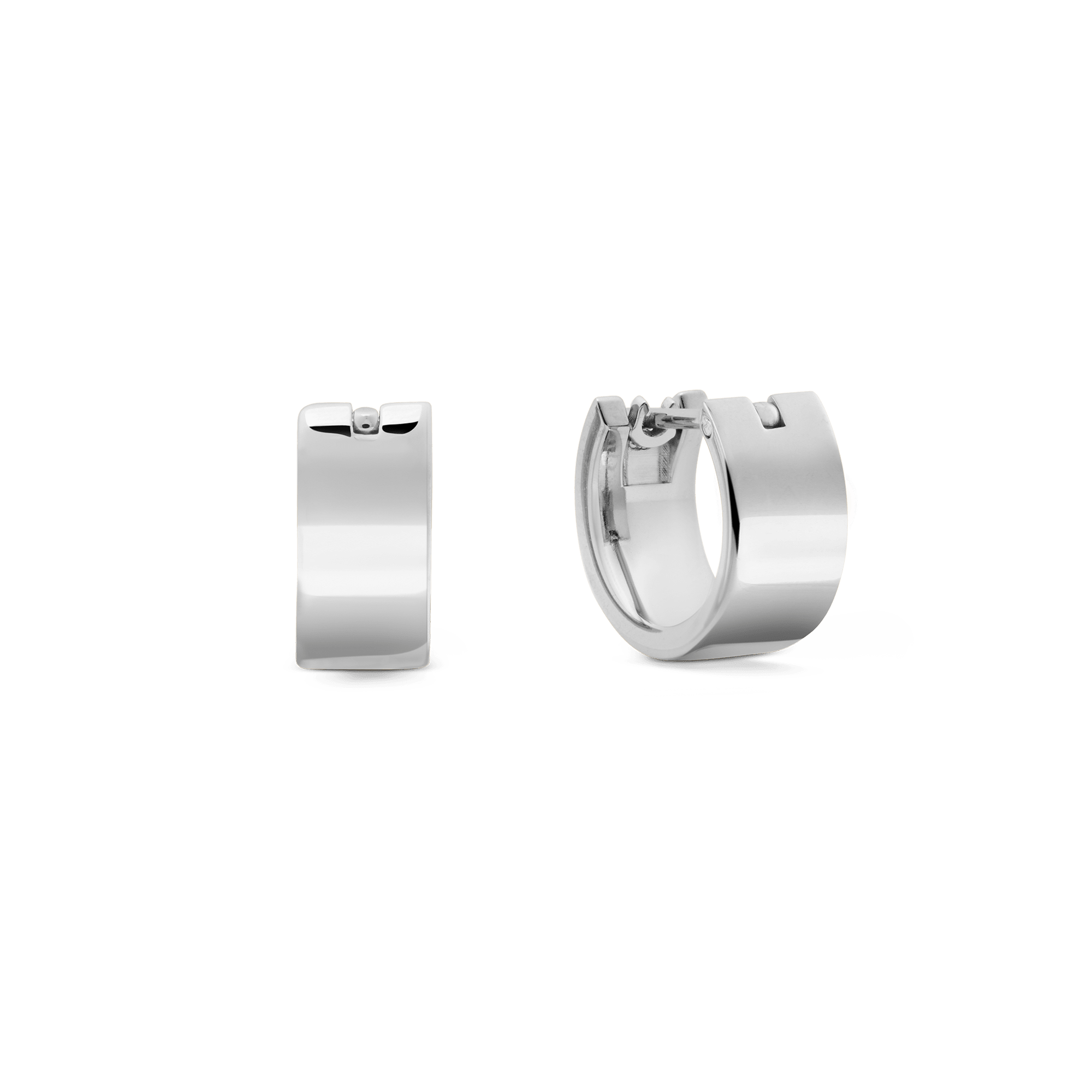 Line Earrings Polished Silver 5.5mm