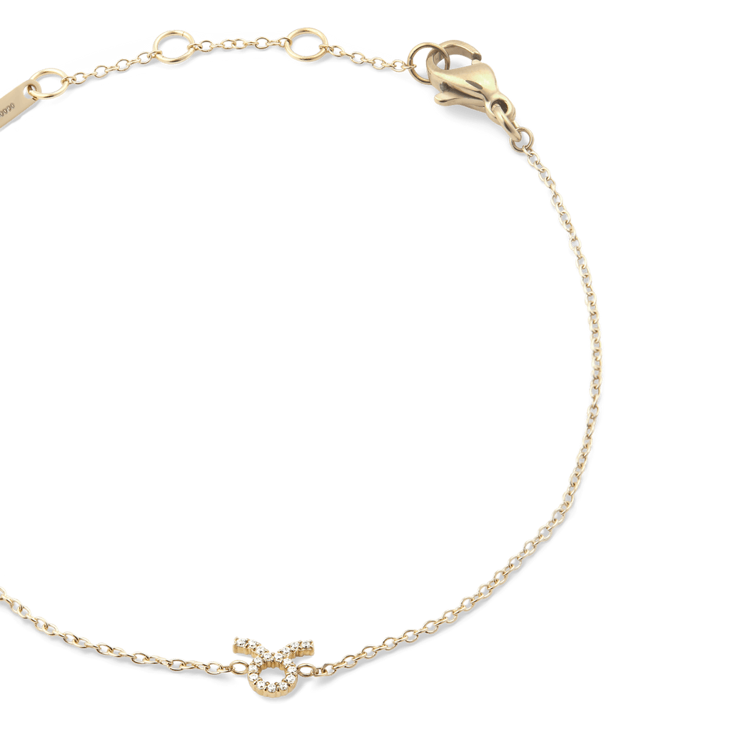 Crystal Zodiac Chain Bracelet Gold
