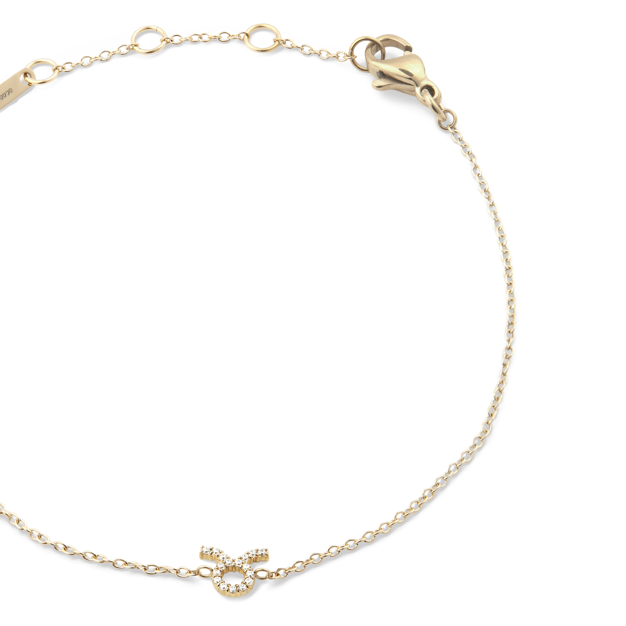Crystal Zodiac Chain Bracelet Gold