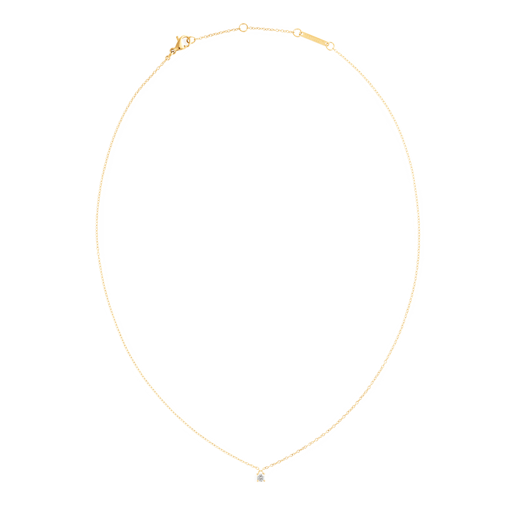 Mirelle Solitaire Necklace Gold