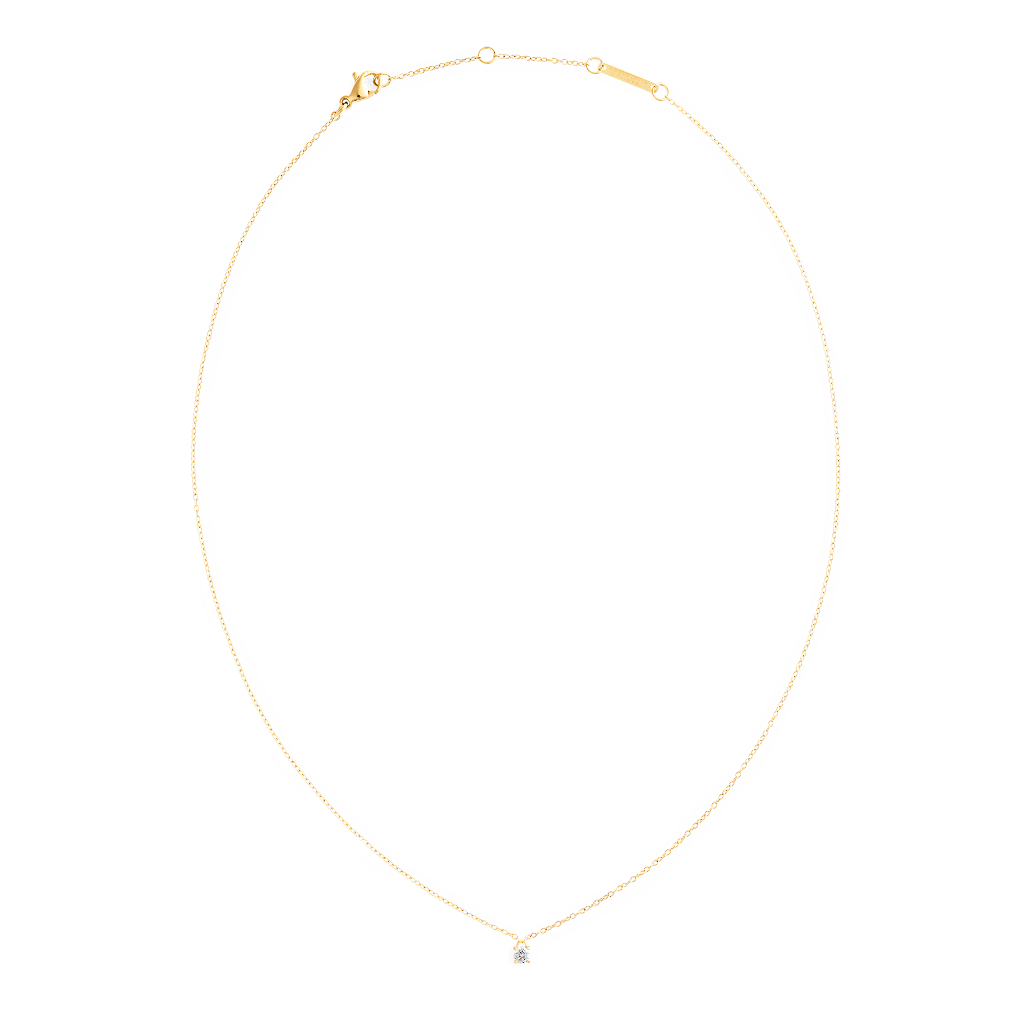 Mirelle Solitaire Necklace Gold