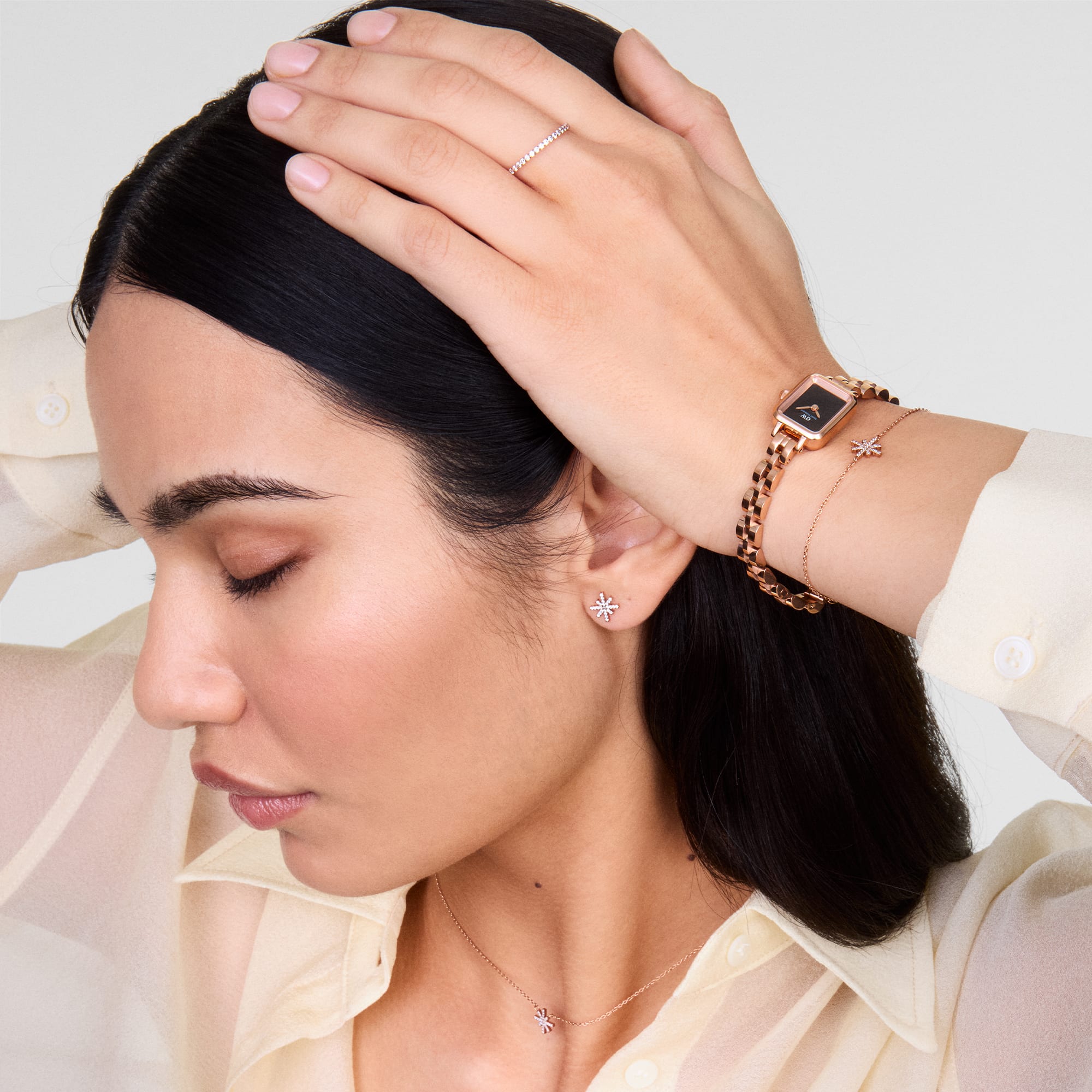 Mirelle Star Earrings Rose Gold