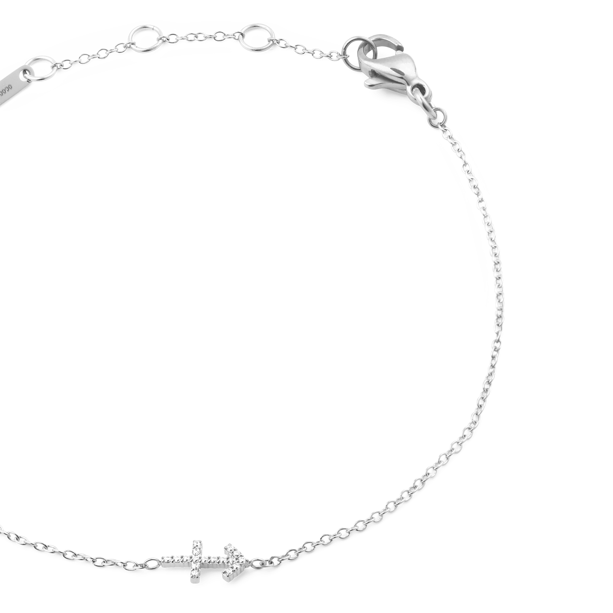 Crystal Zodiac Chain Bracelet Silver