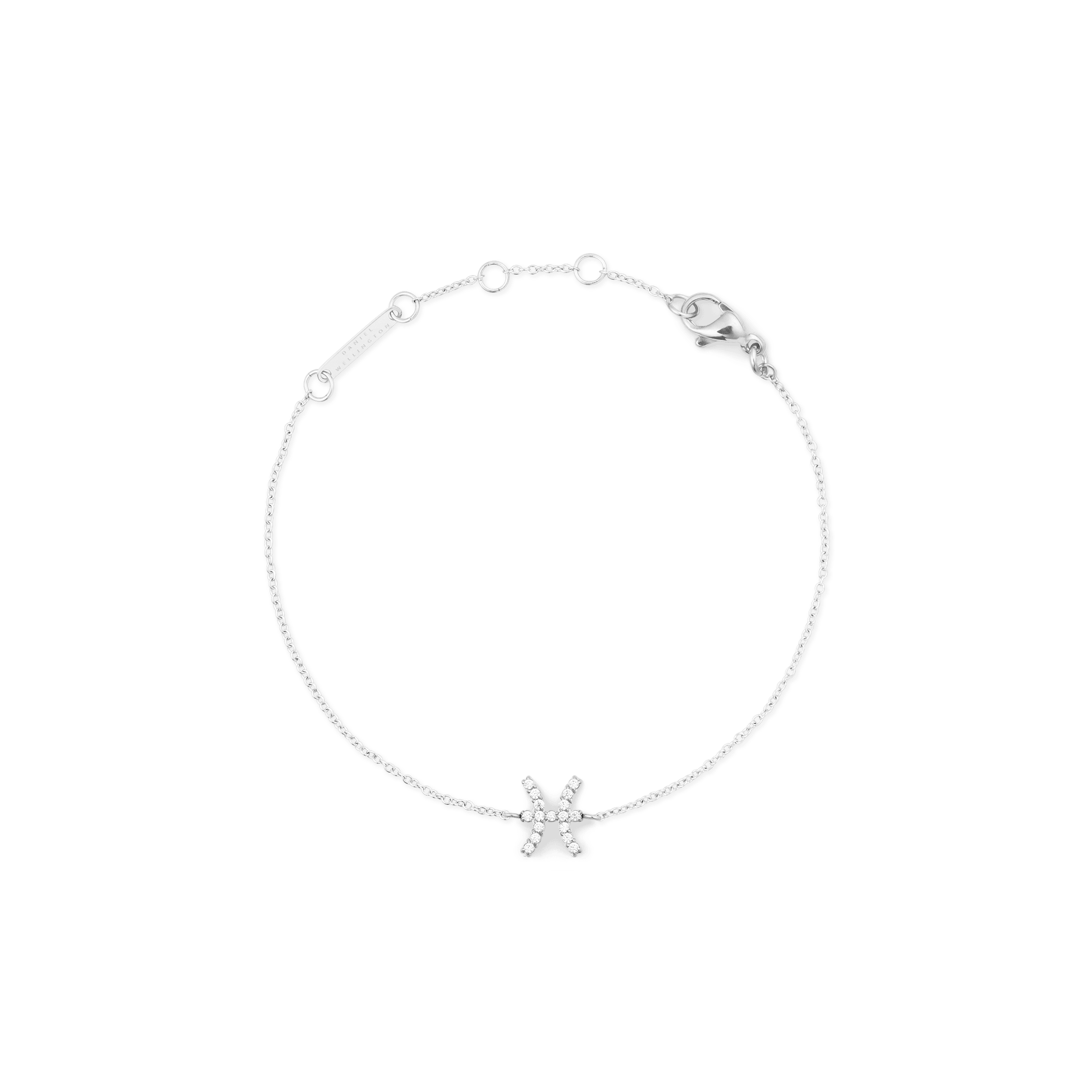 Crystal Zodiac Chain Bracelet Silver