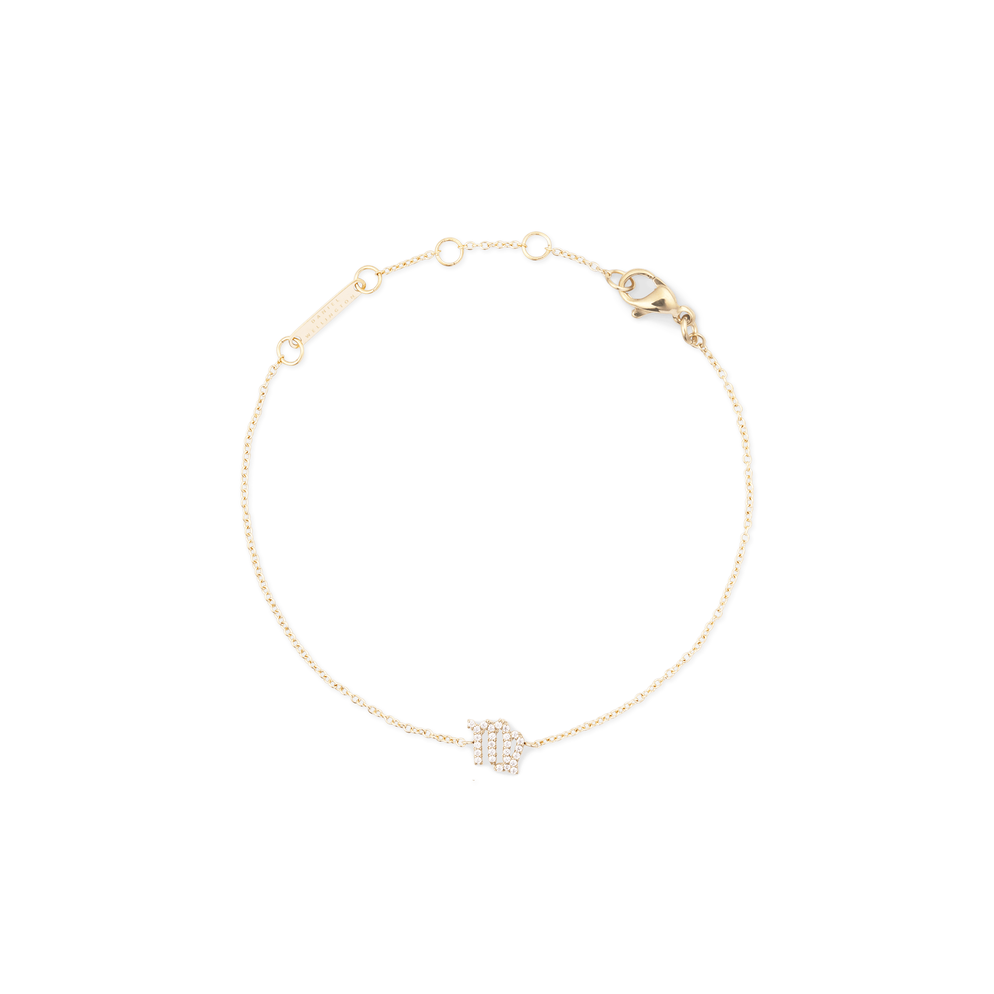 Crystal Zodiac Chain Bracelet Gold