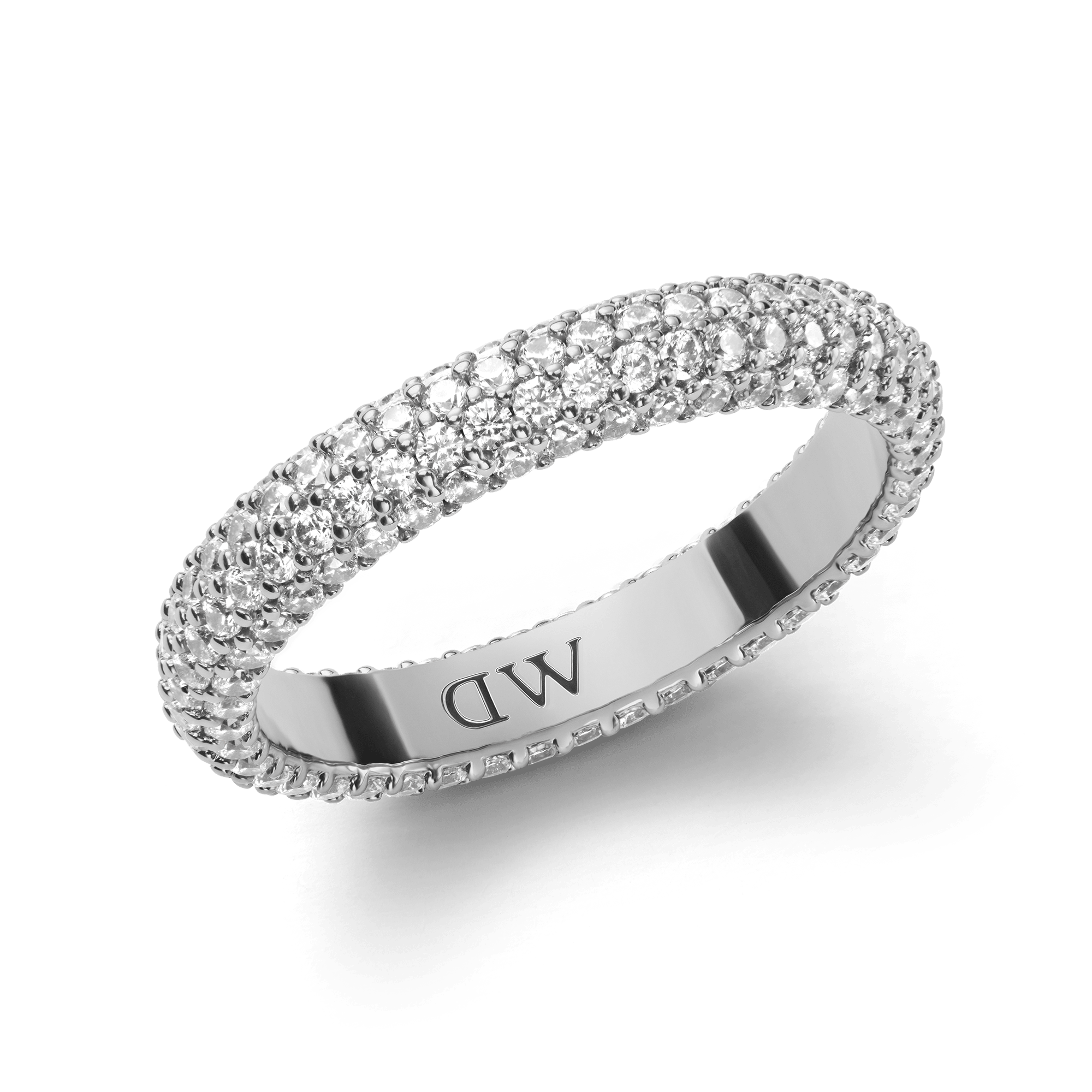 Pavé Crystal Ring Silver