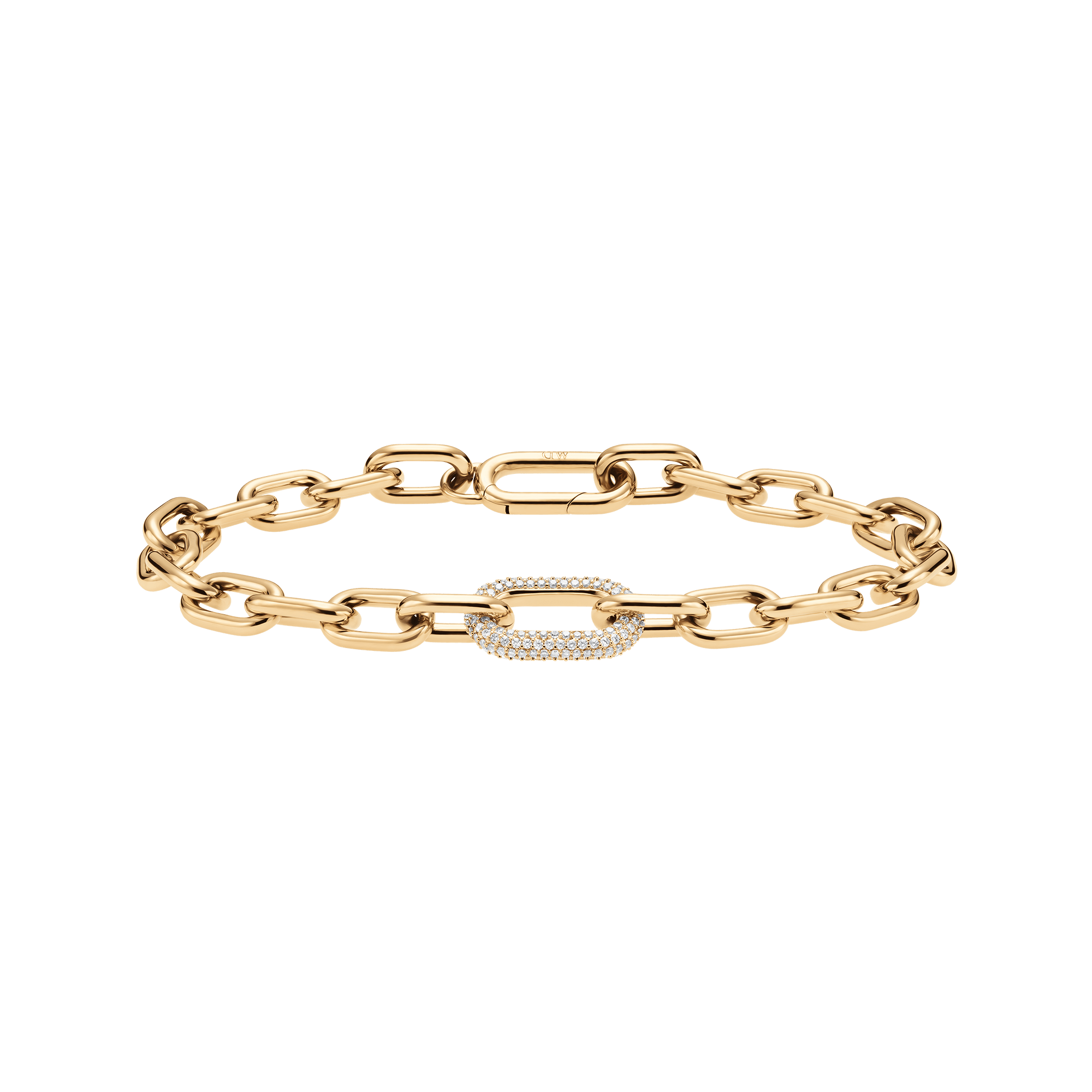 Crystal Link Bracelet Gold