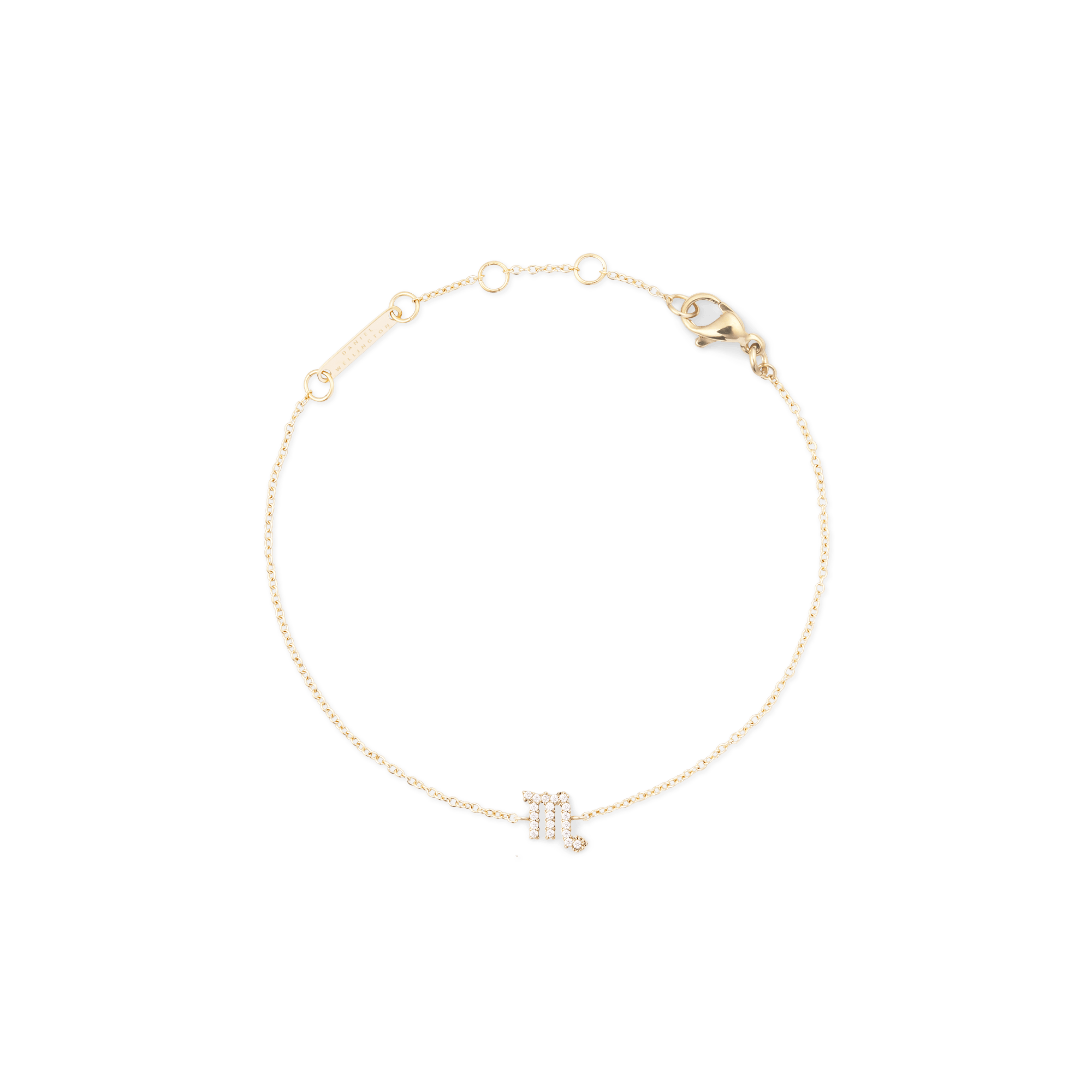 Crystal Zodiac Chain Bracelet Gold