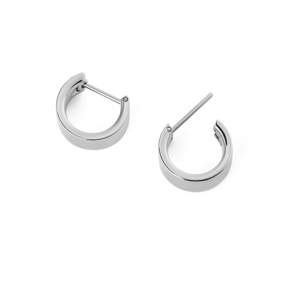 Line Earrings Polished Silver 5.5mm