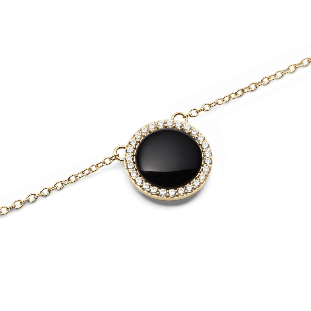 Audrey Necklace Black Agathe Gold