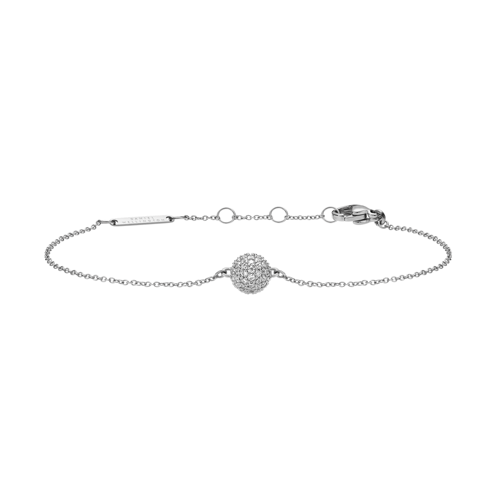 Pavé Crystal Pendant Bracelet Silver