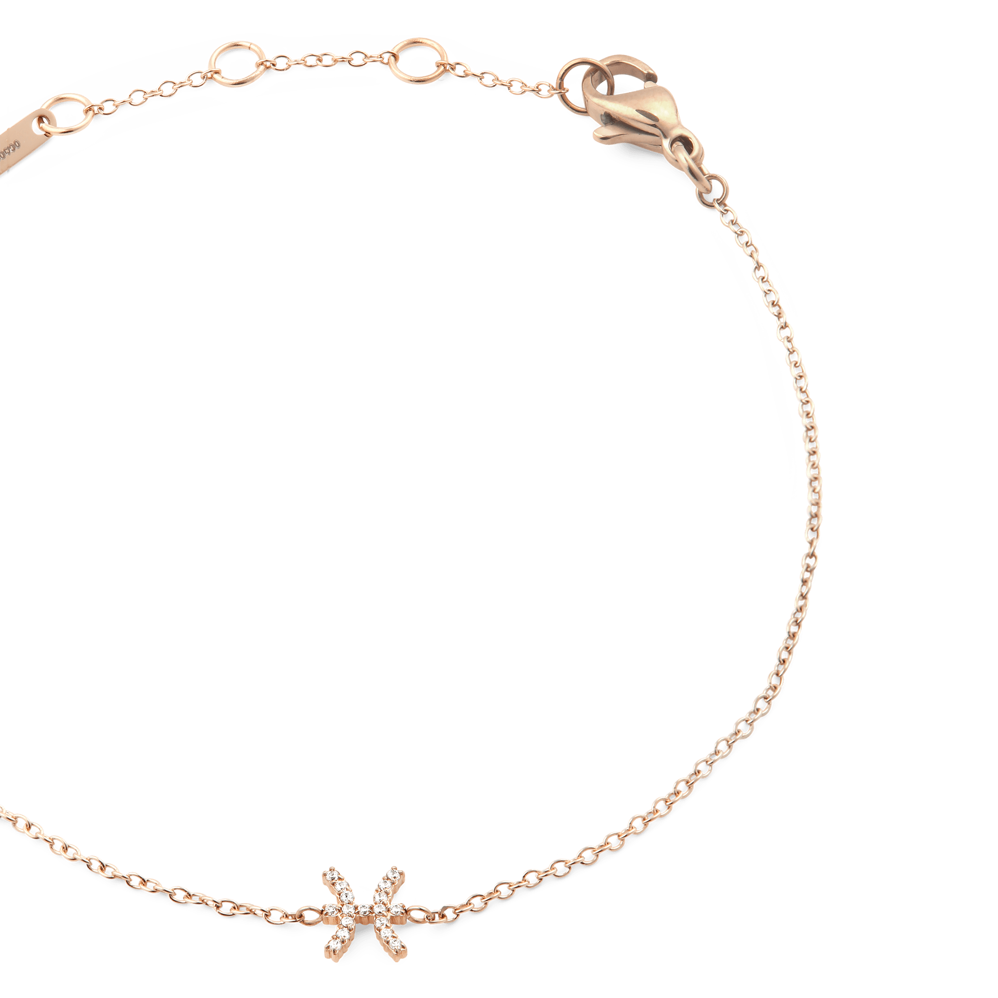 Crystal Zodiac Chain Bracelet Rose Gold