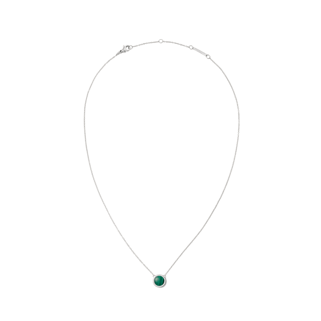 Audrey Necklace Malachite Silver