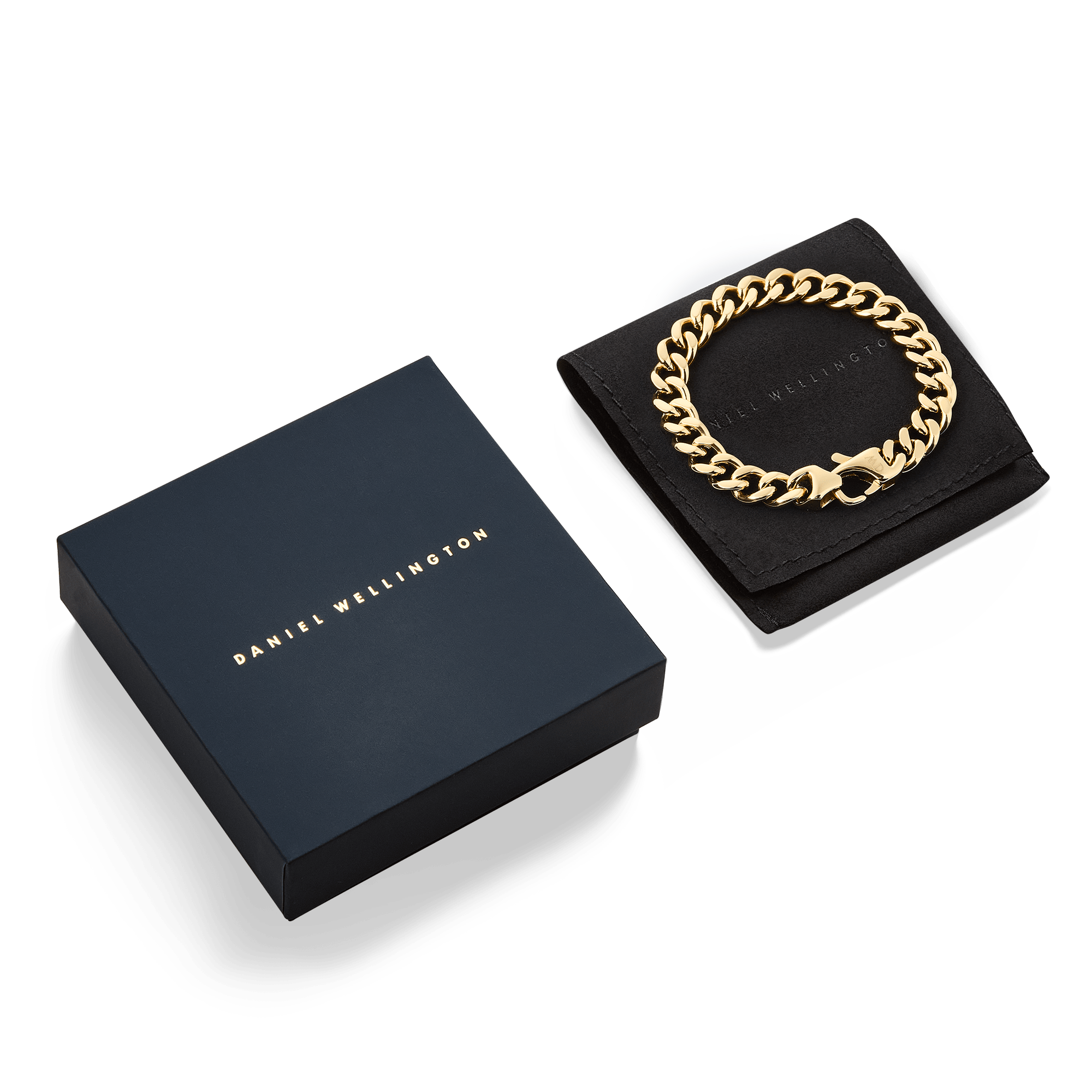 Ellipse Cuban Chain Bracelet Gold
