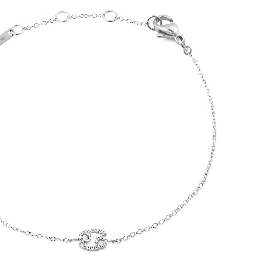 Crystal Zodiac Chain Bracelet Silver