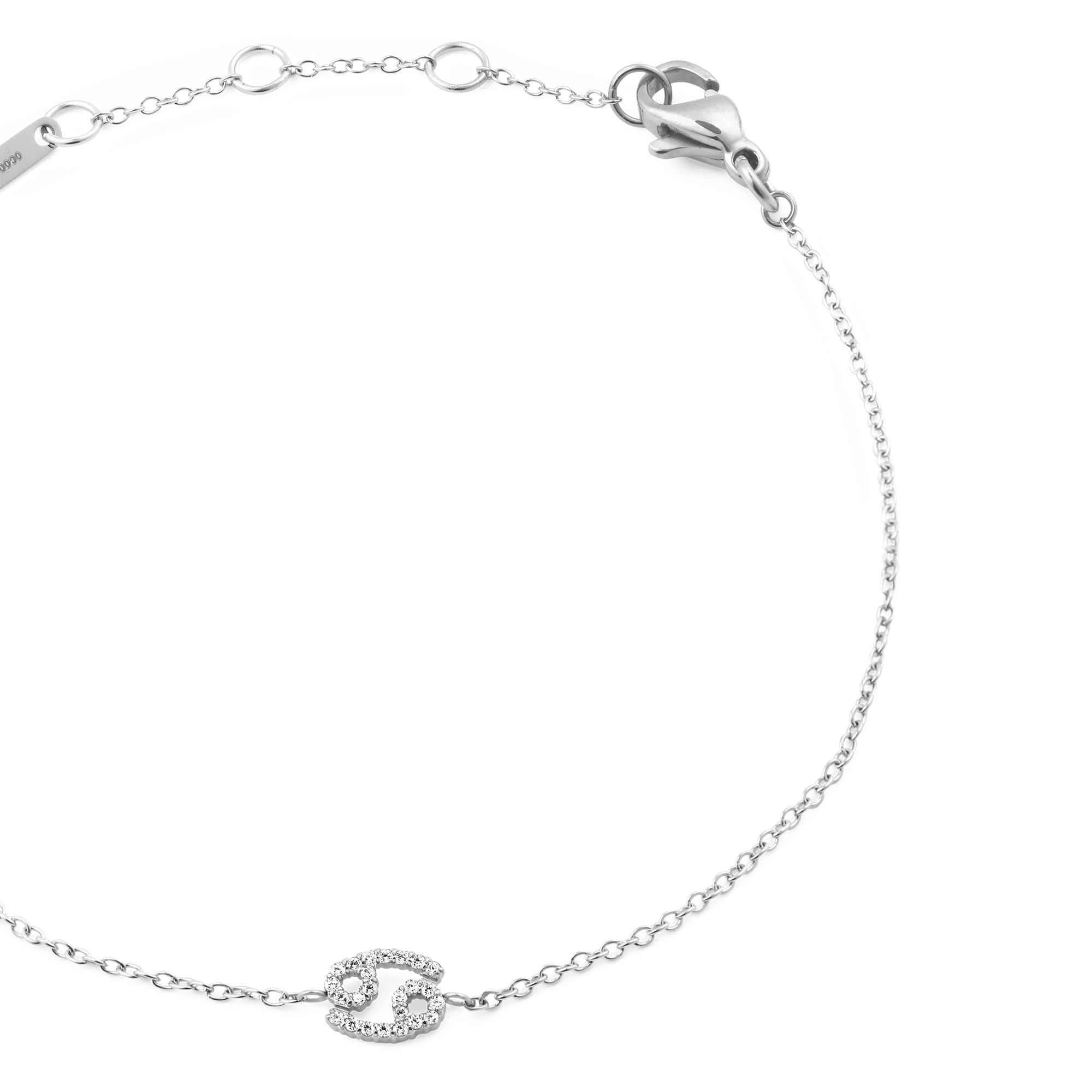 Crystal Zodiac Chain Bracelet Silver