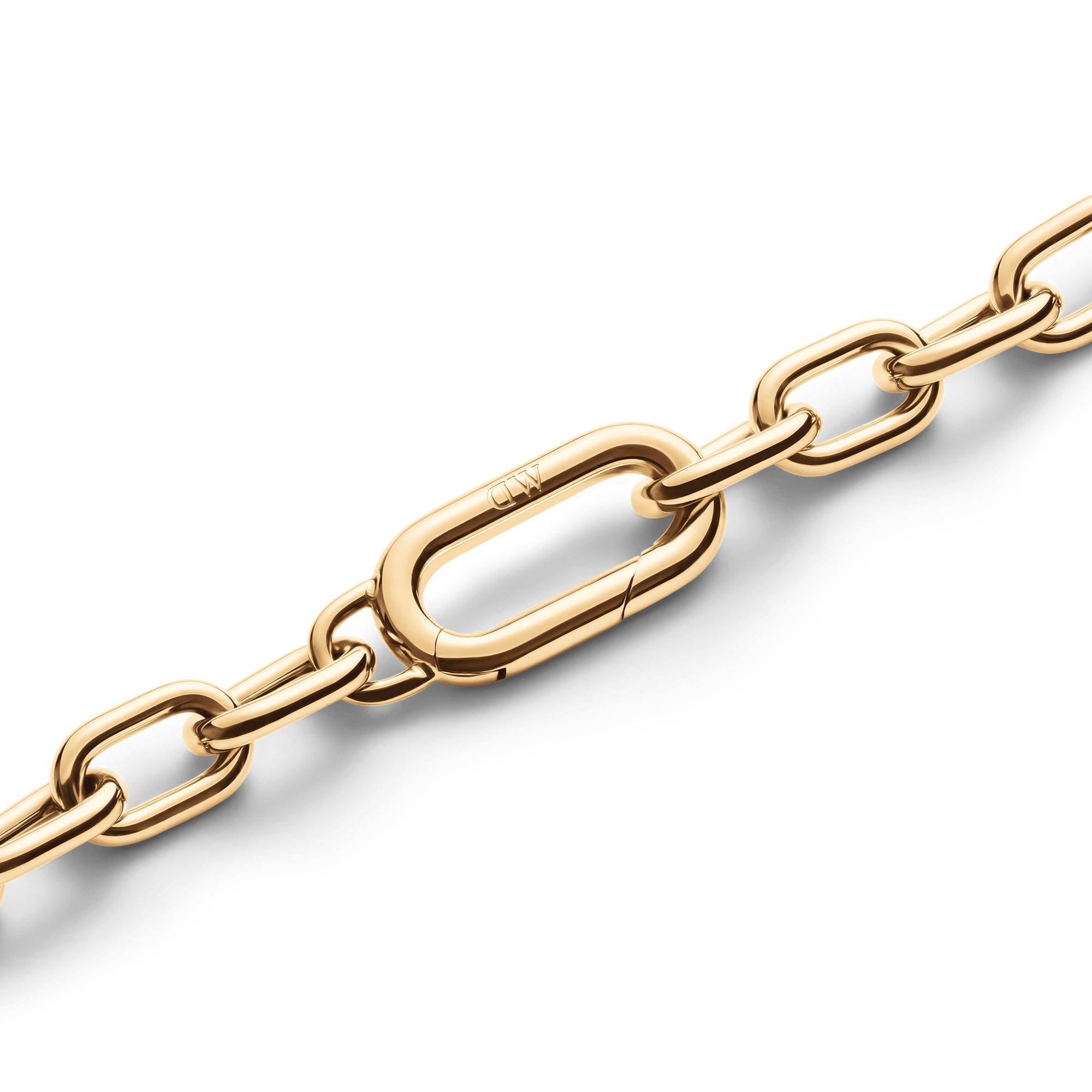 Crystal Link Necklace Gold