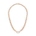Crystal Link Necklace Rose Gold