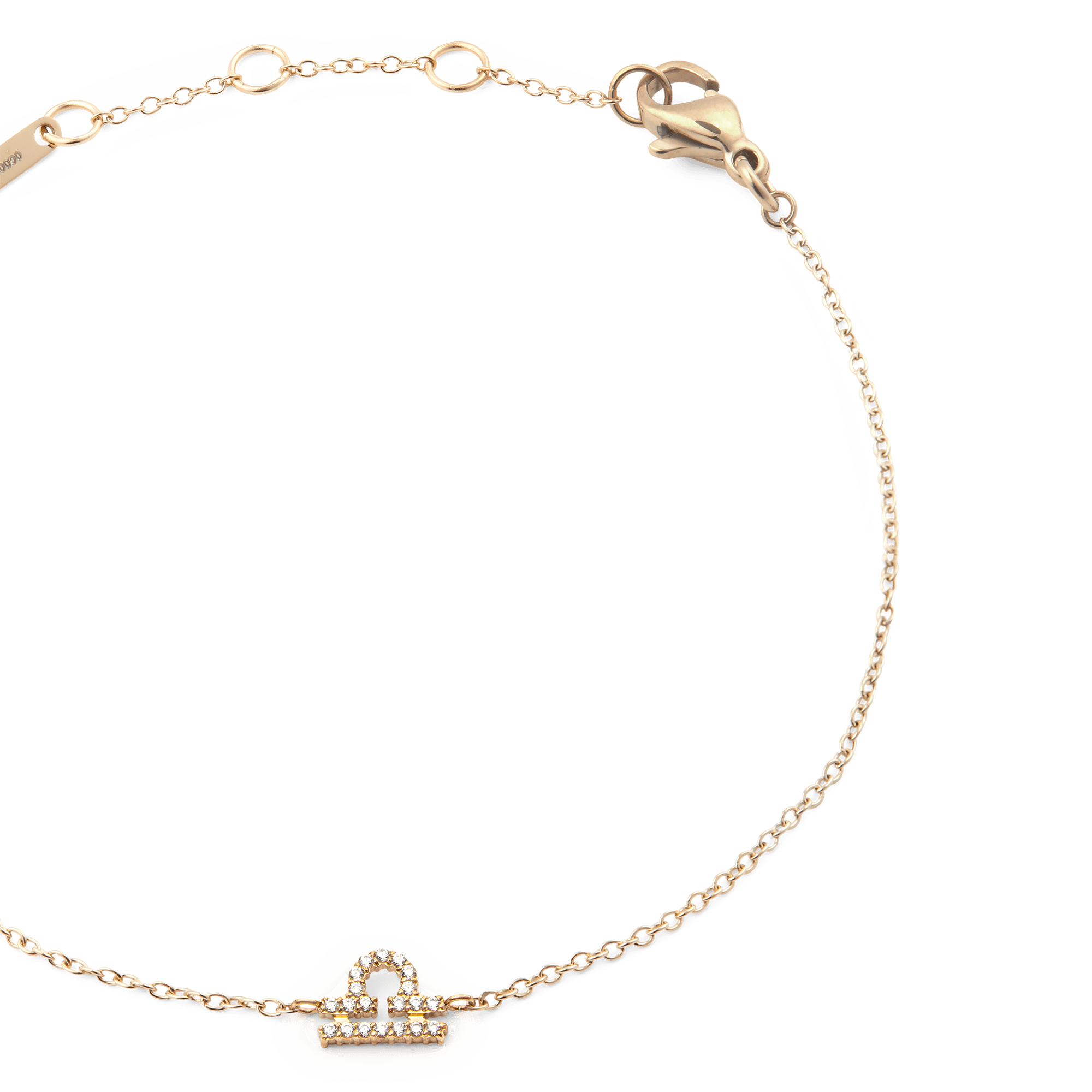 Crystal Zodiac Chain Bracelet Gold