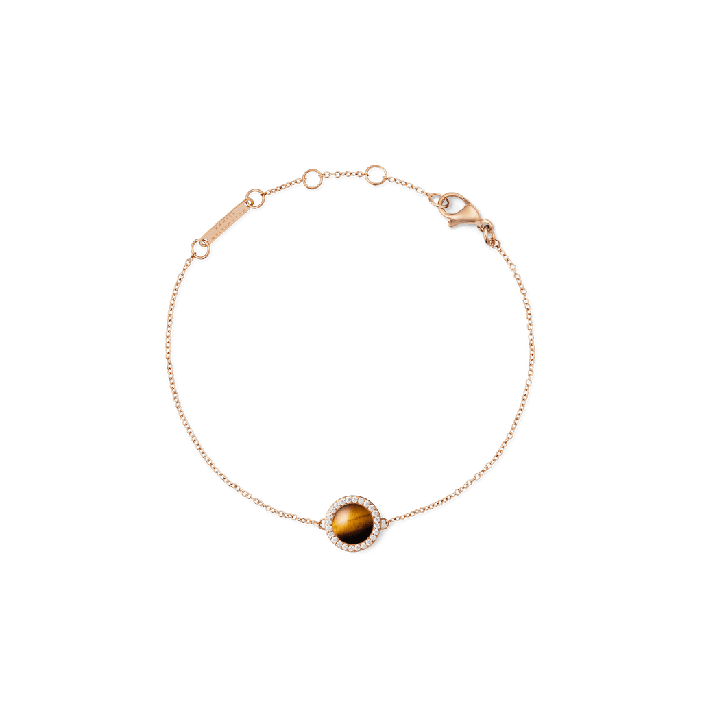 Audrey Bracelet Tiger Eye Rose Gold