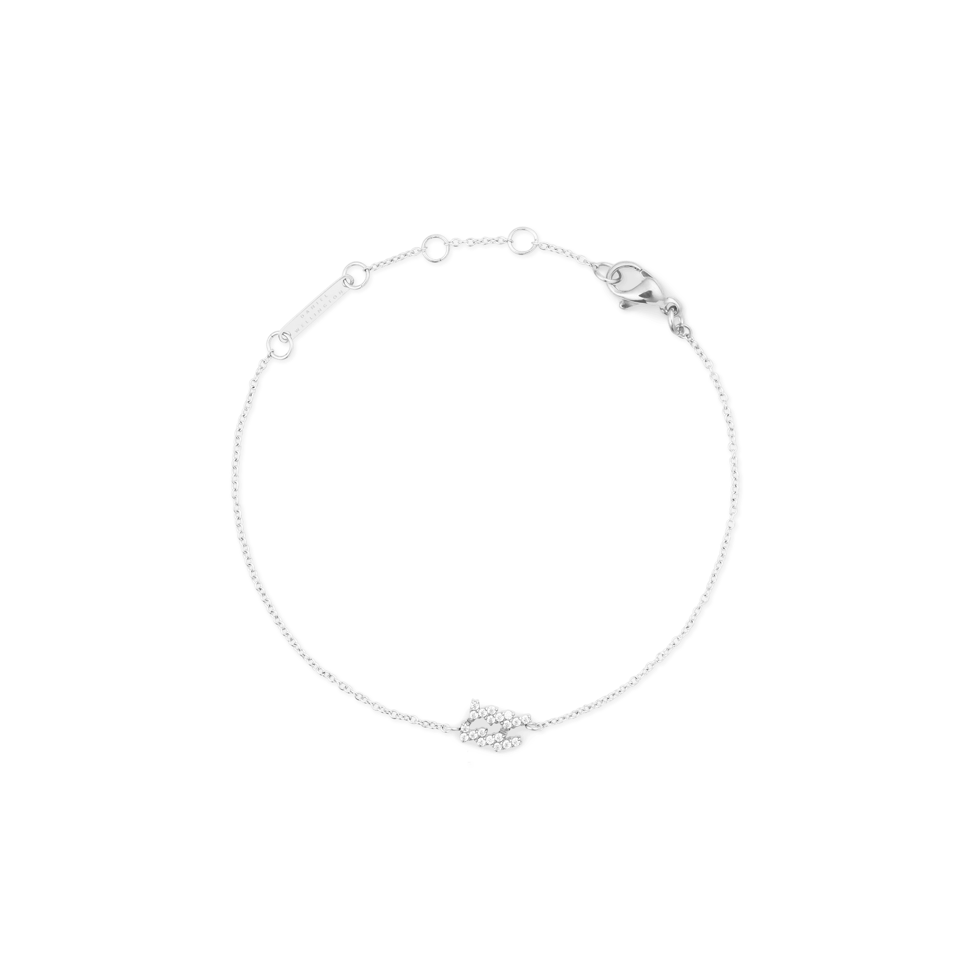 Crystal Zodiac Chain Bracelet Silver