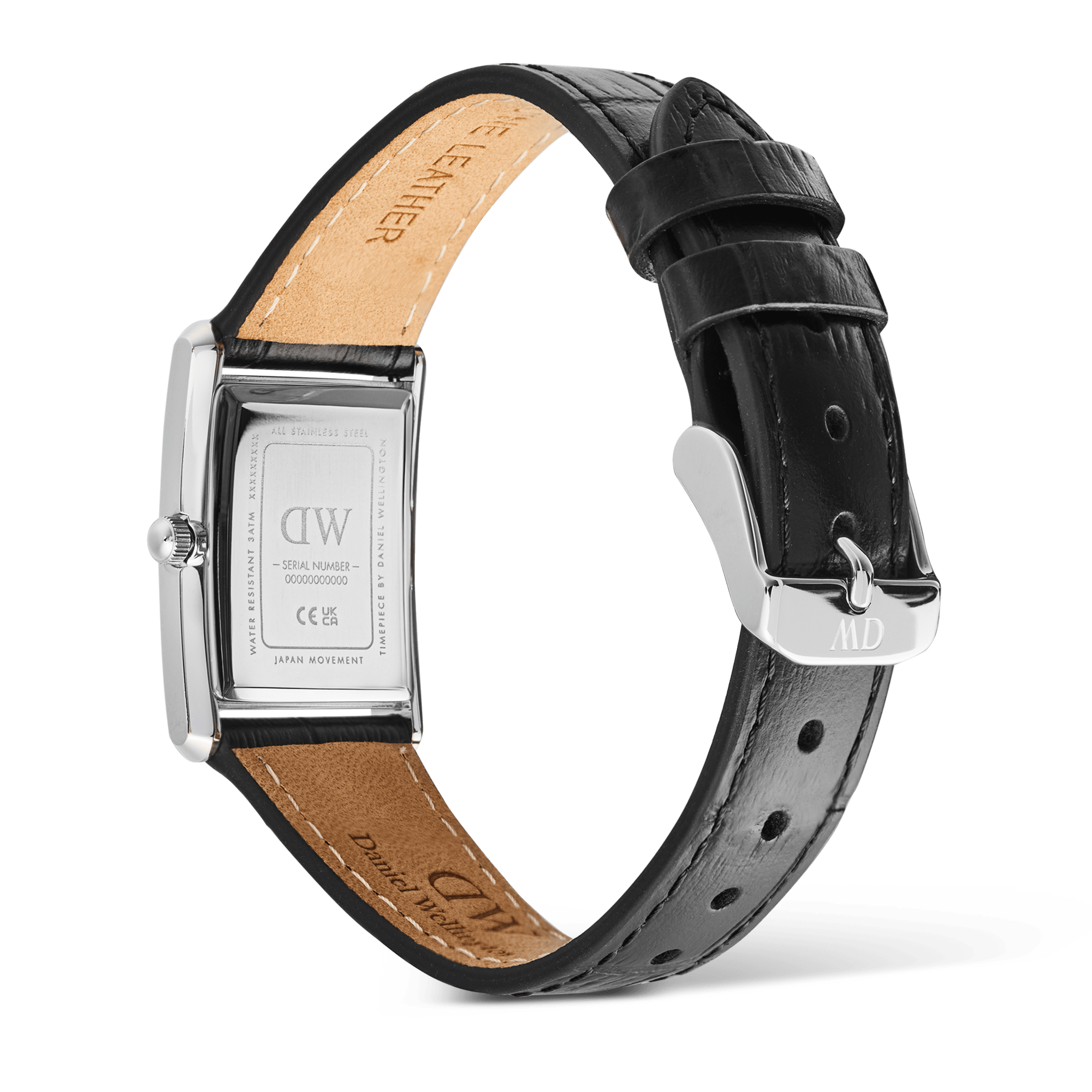 Bound Black Crocodile Guilloché Silver