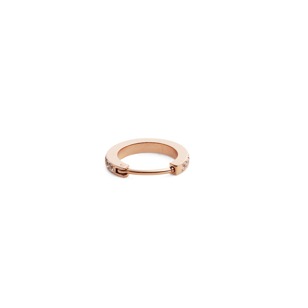 Crystal Hoop Earring Rose Gold