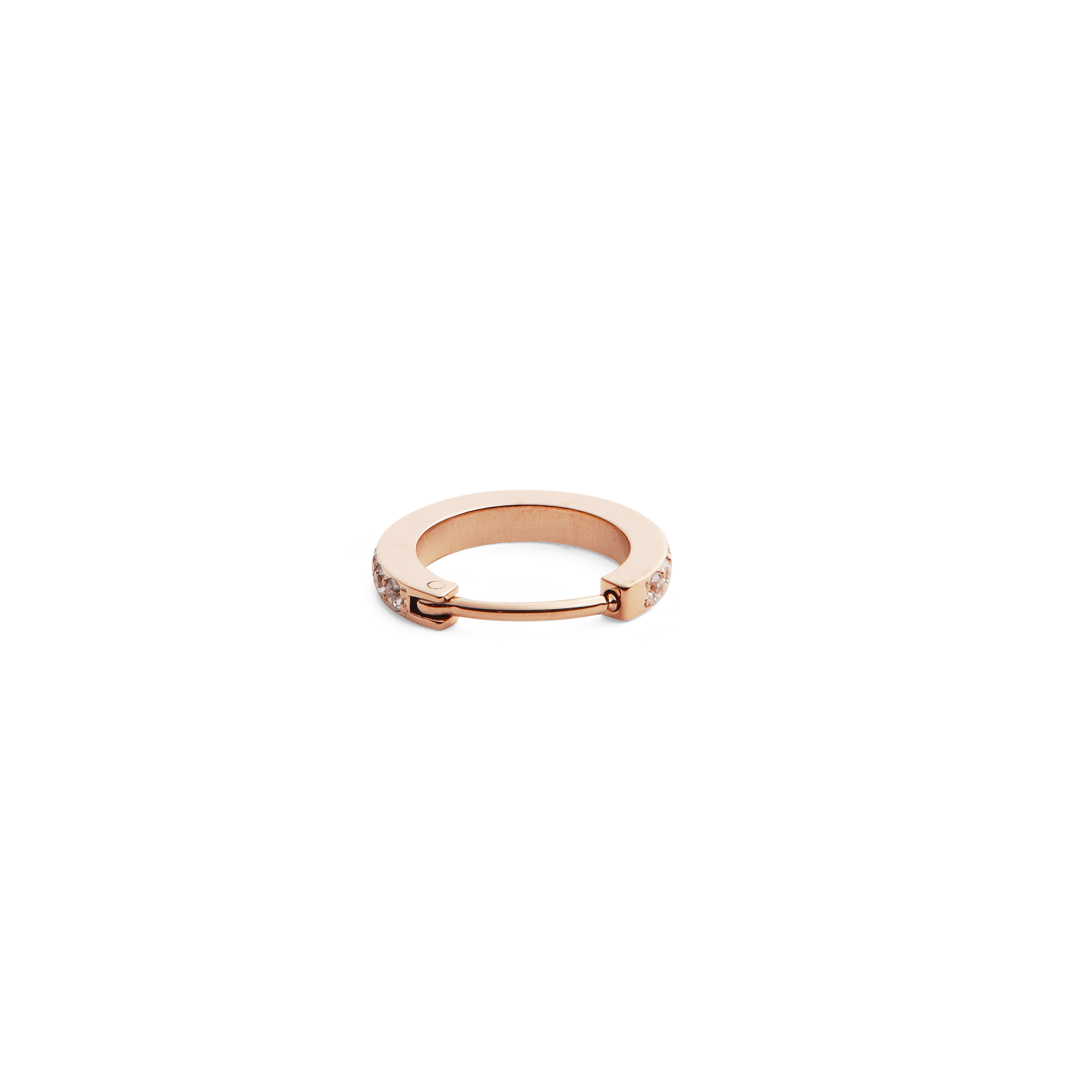 Crystal Hoop Earring Rose Gold