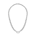 Crystal Link Necklace Silver