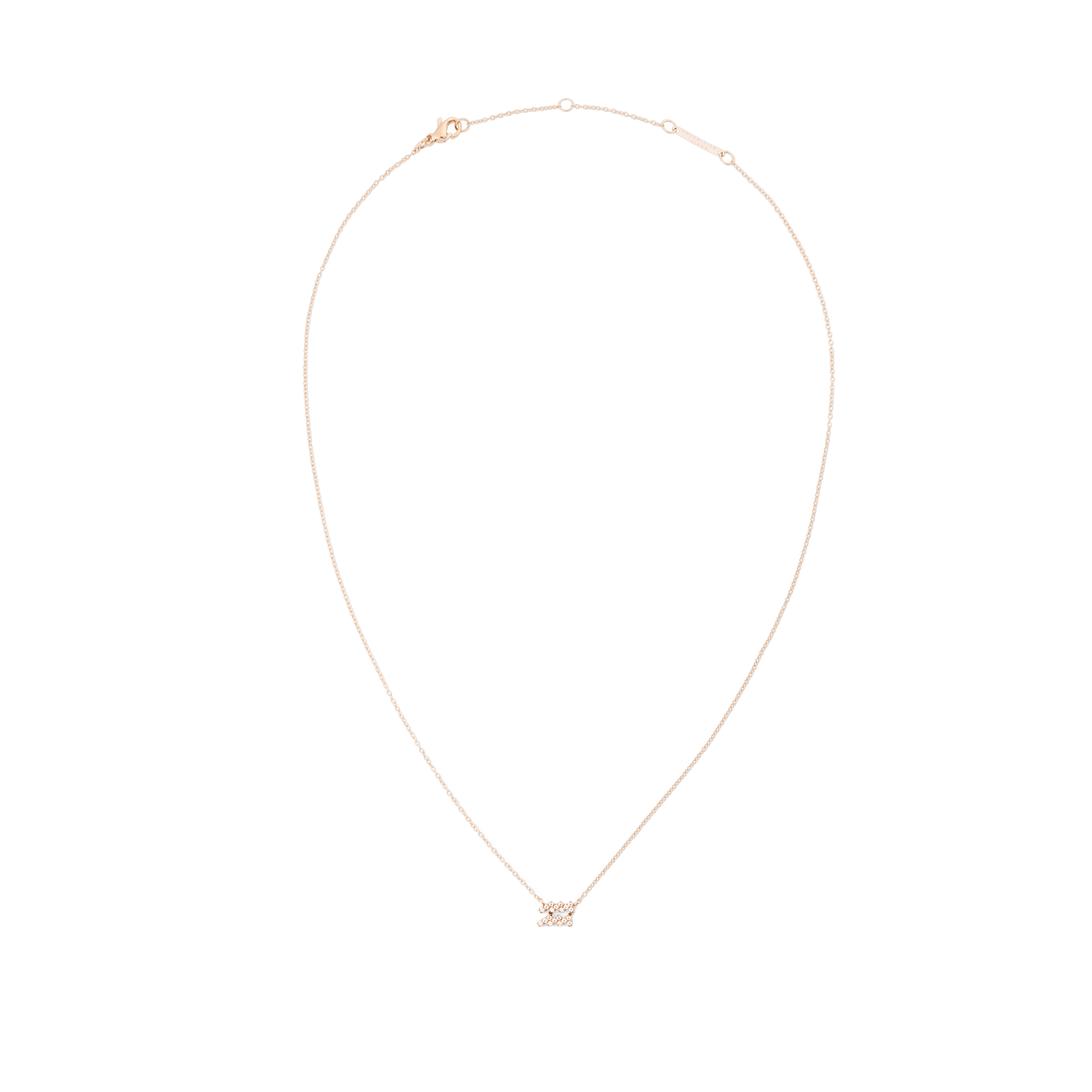 Crystal Zodiac Chain Necklace Rose Gold