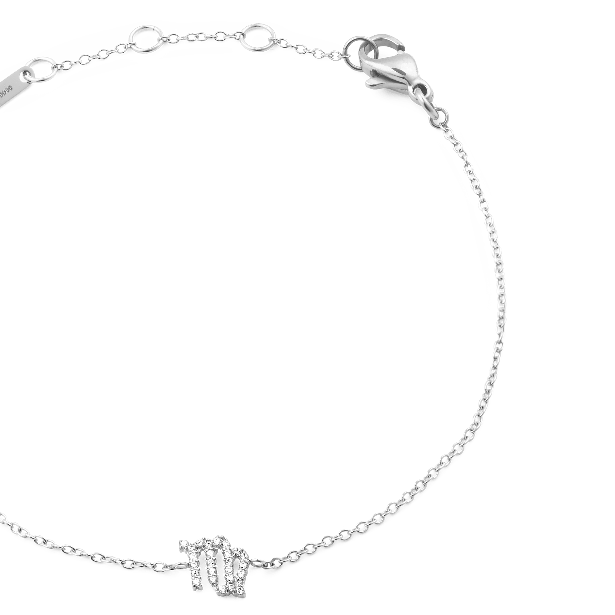 Crystal Zodiac Chain Bracelet Silver