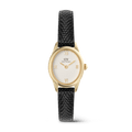 Ophelia Mini Black Lizard White Guilloché Gold