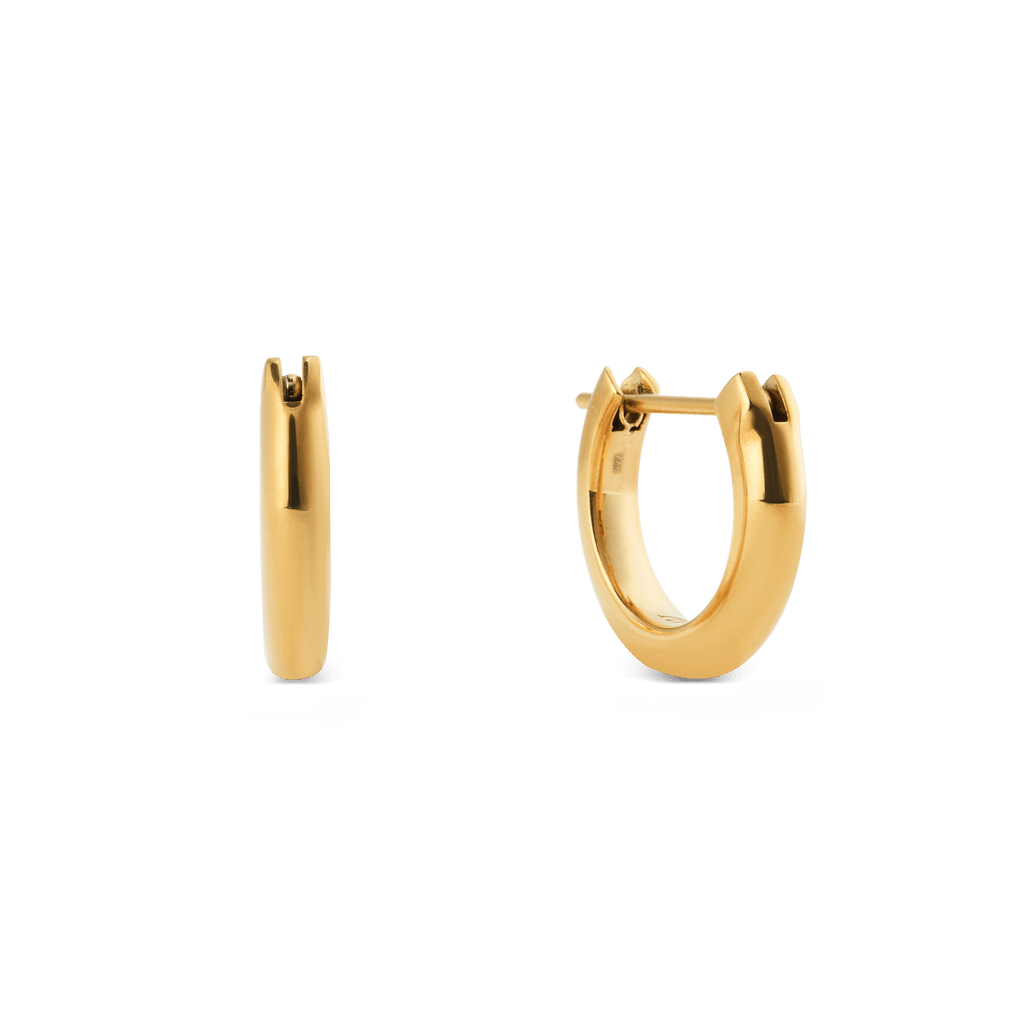 Arch Earrings Gold 9mm