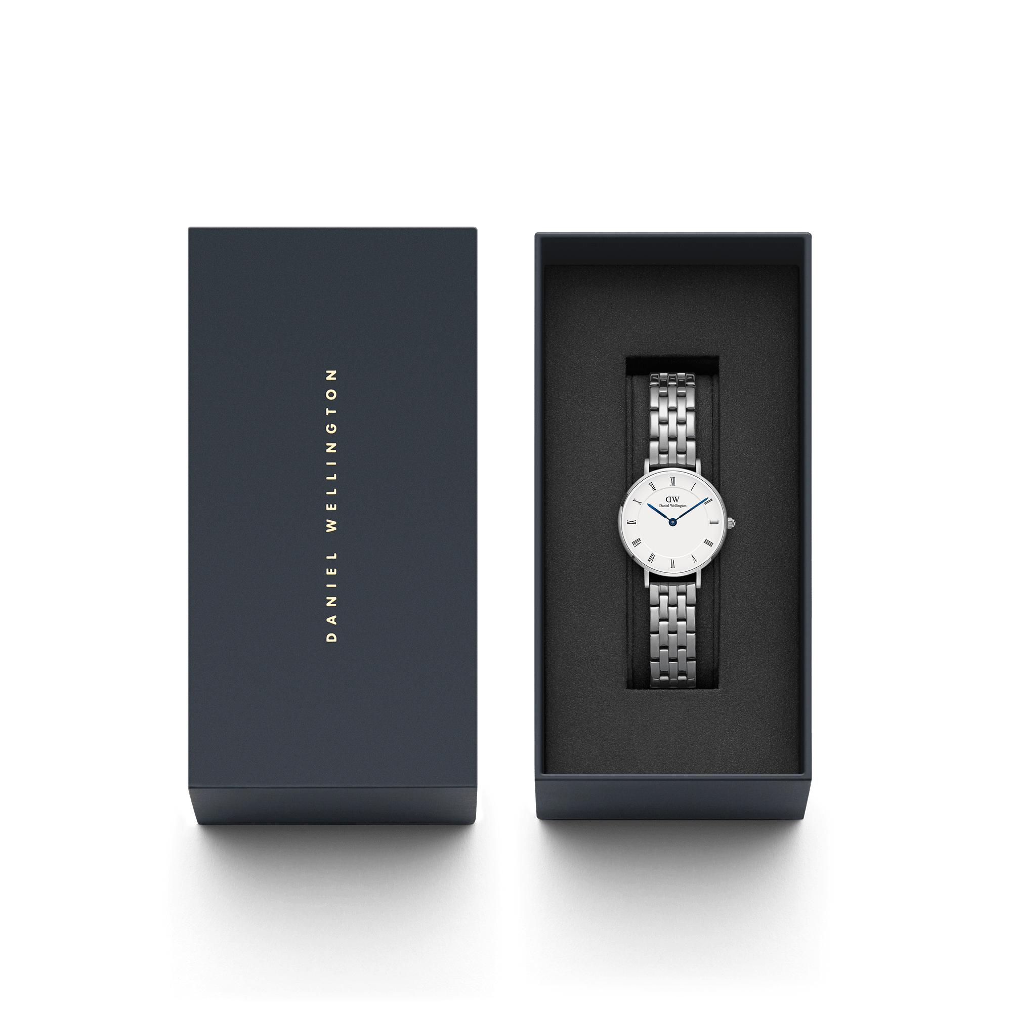 Petite Roman Numerals 5-Link Silver
