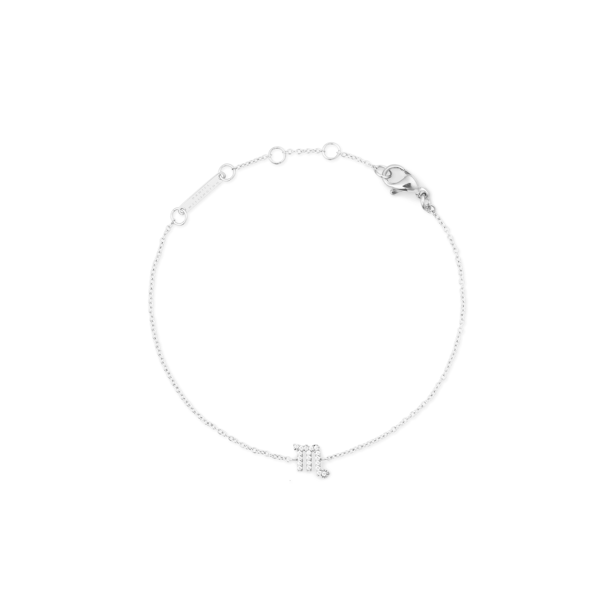 Crystal Zodiac Chain Bracelet Silver